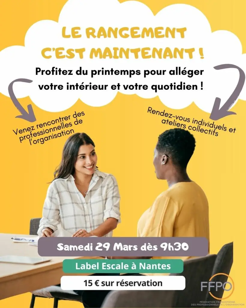 Affiche le printemps du rangement mars 2025